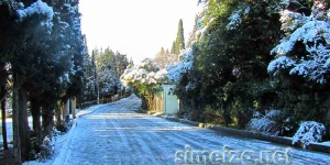 Улицы Симеиза в снегу
